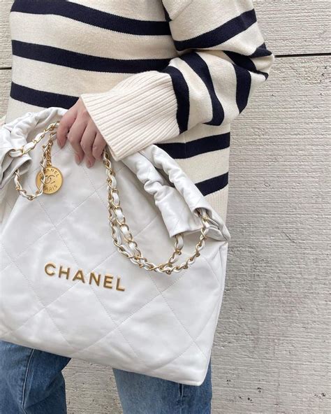 black white chanel purse|Chanel 22 white bag.